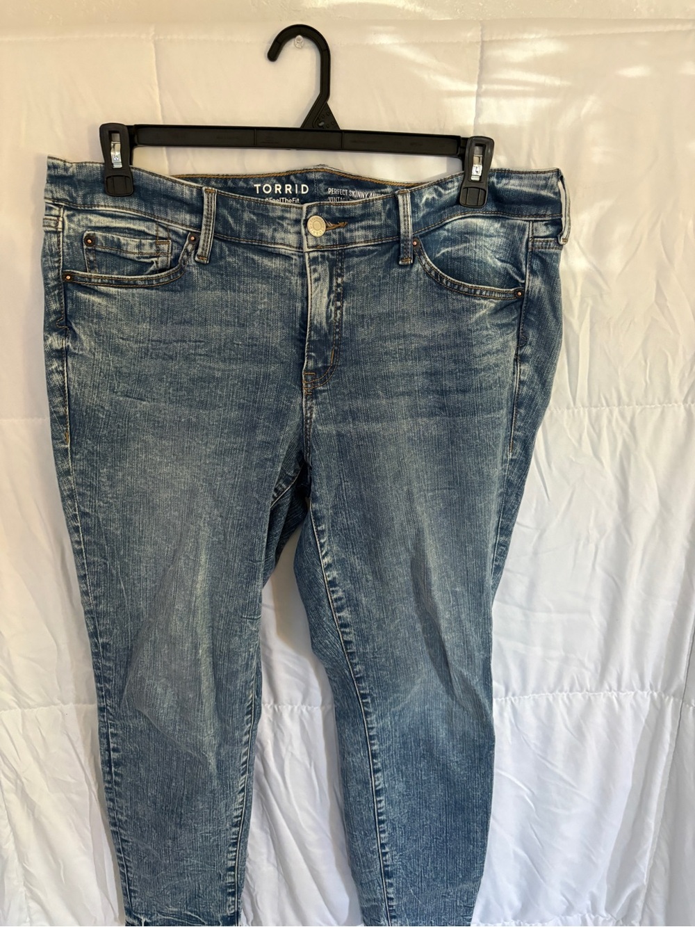 torrid Light Blue Washed Skinny Jeans